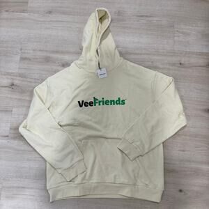 NWT Gary Vee VeeFriends Logo Classic Hoodie Cream Pullover Jacket Size XL